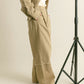 fringe straight pants (khaki) *JP