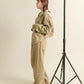 fringe straight pants (khaki) *JP