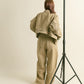 fringe straight pants (khaki) *JP