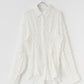 front Gathered Feather Shirt (white) *JP