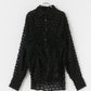 front Gathered Feather Shirt (black) *JP