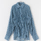 front Gathered Feather Shirt (blue) *JP