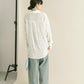 front Gathered Feather Shirt (white) *JP