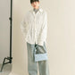 front Gathered Feather Shirt (white) *JP