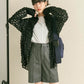 front Gathered Feather Shirt (black) *JP