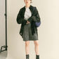 front Gathered Feather Shirt (black) *JP