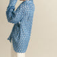 front Gathered Feather Shirt (blue) *JP