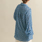 front Gathered Feather Shirt (blue) *JP