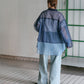 layered sheer shirt (navy x blue) *JP