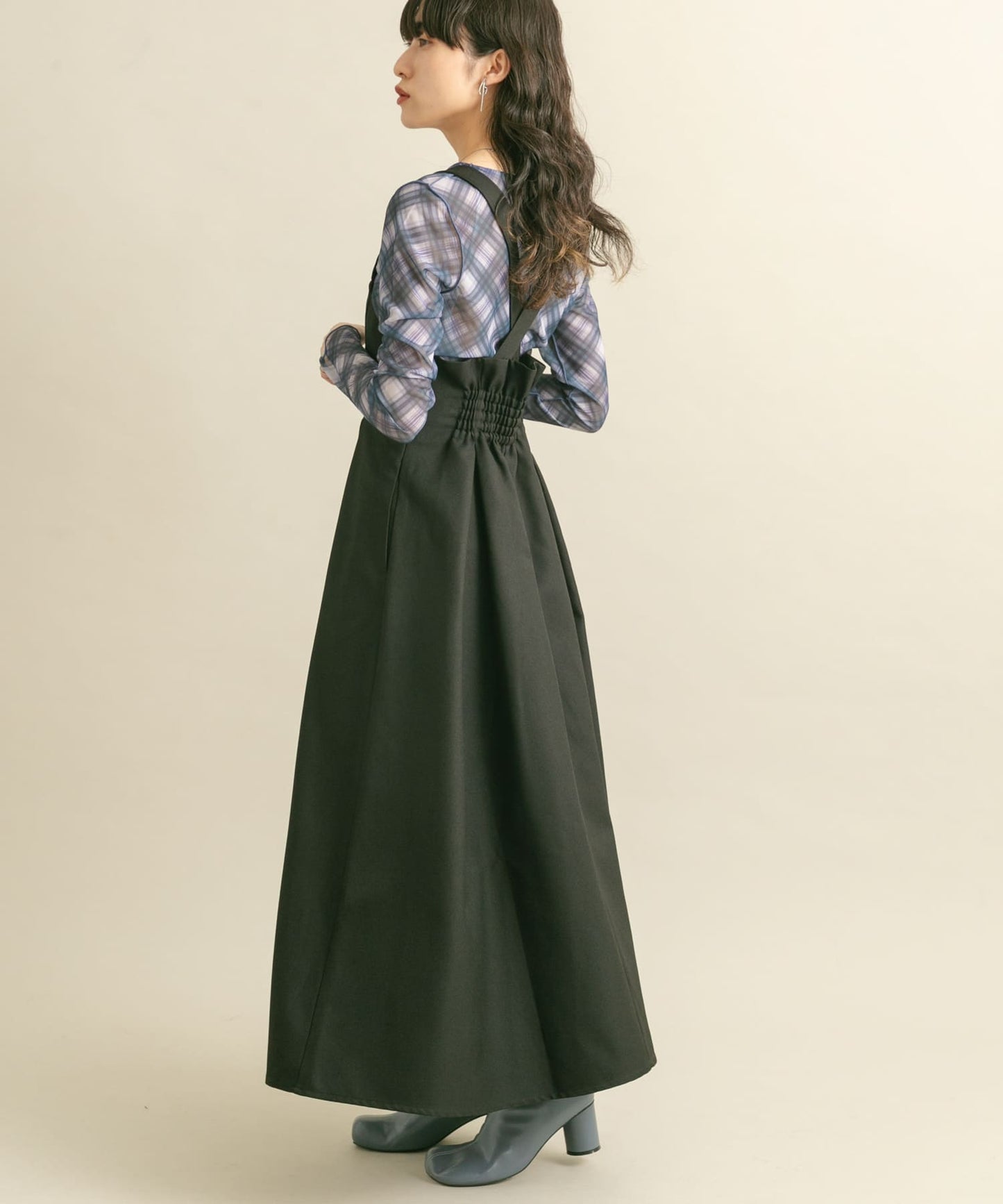 front tuck jumper skirt (black) *JP