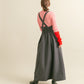 front tuck jumper skirt (charcoal) *JP