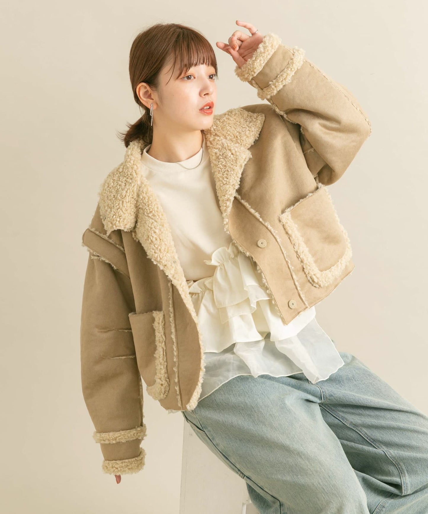 multi-way boa jacket 2024 ver. (beige) *JP