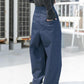 tuck cocoon denim (navy) *JP