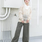 sheer check feather knit (light beige) *JP