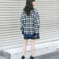 sheer check feather knit (navy) *JP