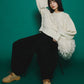 marble jacquard knit (ivory) *JP