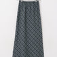 check narrow skirt (charcoal x blue) *JP