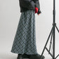 check narrow skirt (charcoal x blue) *JP