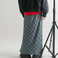 check narrow skirt (charcoal x blue) *JP