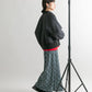 check narrow skirt (charcoal x blue) *JP