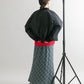 check narrow skirt (charcoal x blue) *JP