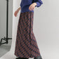 check narrow skirt (navy x red) *JP