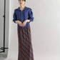 check narrow skirt (navy x red) *JP