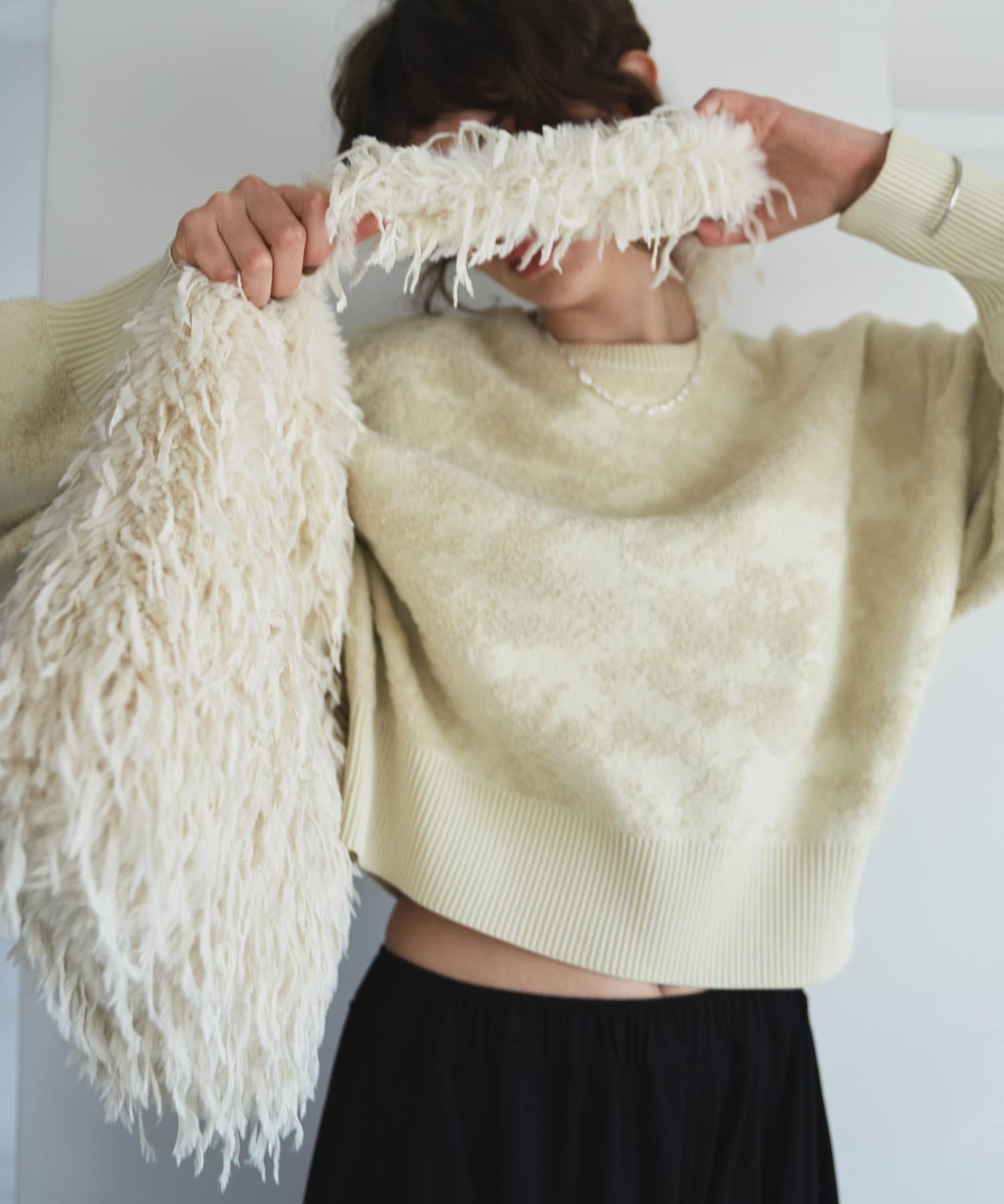 marble jacquard knit (ivory) *JP