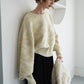 marble jacquard knit (ivory) *JP