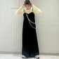 switching maxi cami dress (black) *JP