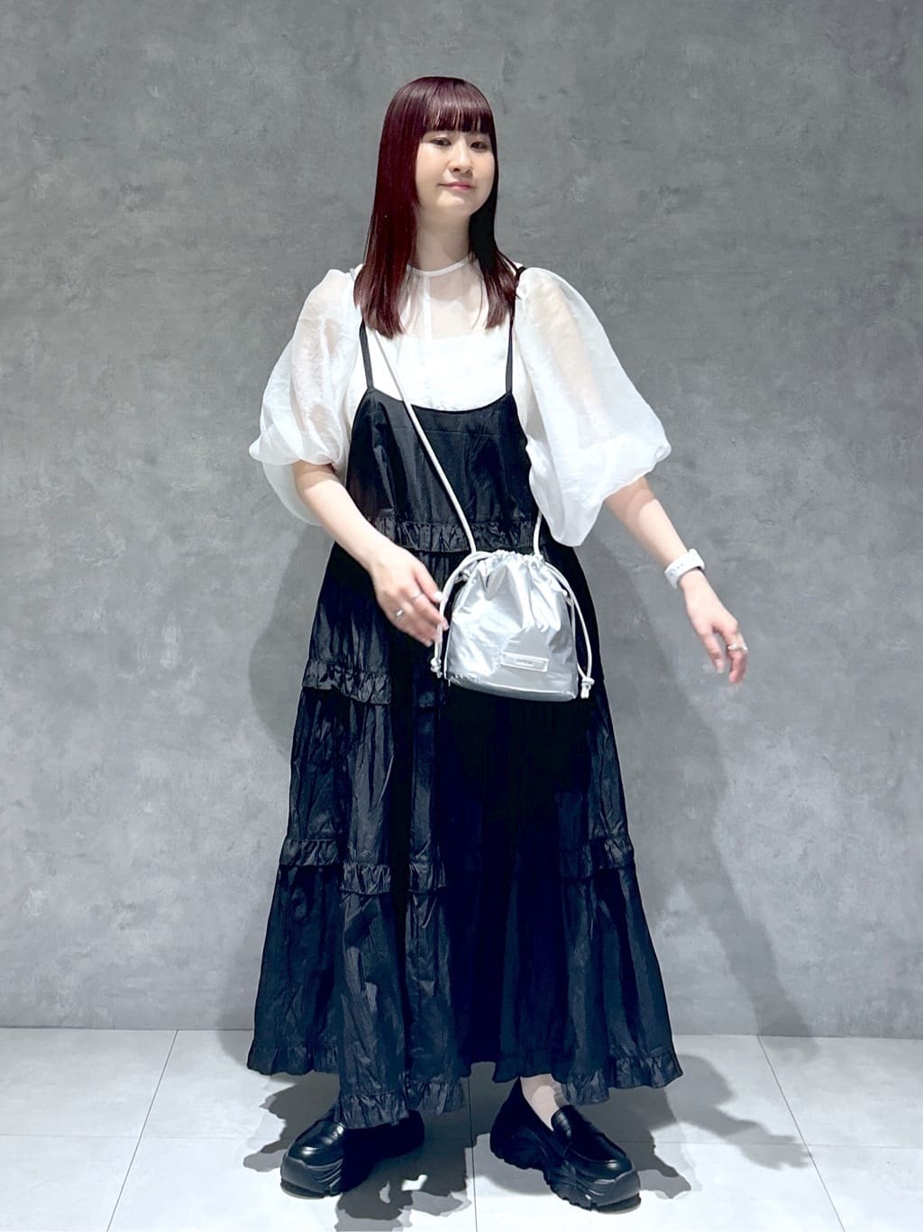 organdy volume blouse (white) *JP