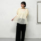 sheer boucle blouse (ivory) *JP