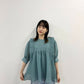 sheer boucle blouse (blue) *JP