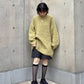 volume knit mini dress (pistachio) *JP