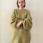 volume knit mini dress (pistachio) *JP