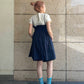 shirred mini dress (navy) *JP