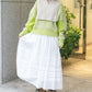 layered half zip knit (ivory x lime) *JP