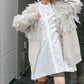 jacquard fringe cardigan (ivory) *JP