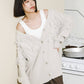 jacquard fringe cardigan (ivory) *JP