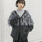 jacquard fringe cardigan (black) *JP