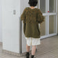 jacquard fringe cardigan (khaki) *JP