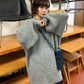 volume knit mini dress (gray) *JP