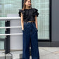 multi-way ruffle blouse (black) *JP