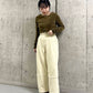 fringe straight pants (ivory) *JP