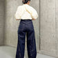 cut-off wide denim (indigo) *JP