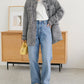 US cotton denim straight pants (sax blue) *JP