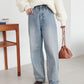 US cotton denim straight pants (sax blue) *JP