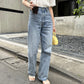 US cotton denim straight pants (sax blue) *JP