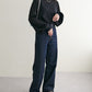 US cotton denim straight pants (navy) *JP