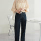 US cotton denim straight pants (navy) *JP